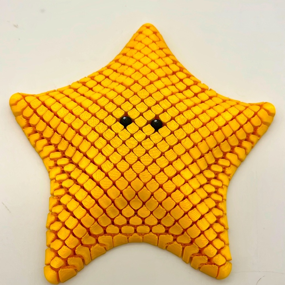 3D printed Articulated Betsie, The Sea Star  Fidget Toy Fun Collectibl…